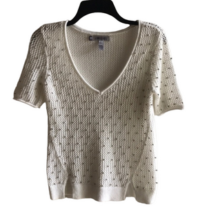 NWOT J LO short sleeve crochet top